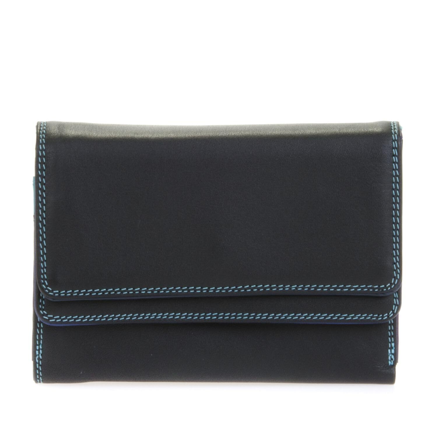 2632 Double-Flap Wallet Leather Purse | 6 Credit Card Slots | Id Window